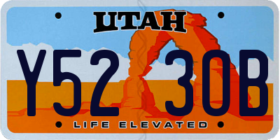 UT license plate Y523OB