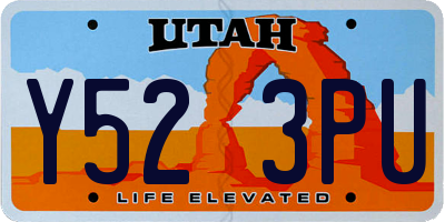 UT license plate Y523PU
