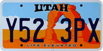 UT license plate Y523PX