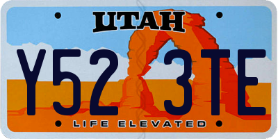 UT license plate Y523TE