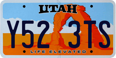 UT license plate Y523TS