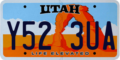 UT license plate Y523UA