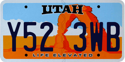 UT license plate Y523WB