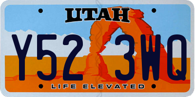 UT license plate Y523WQ
