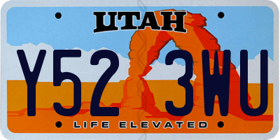 UT license plate Y523WU
