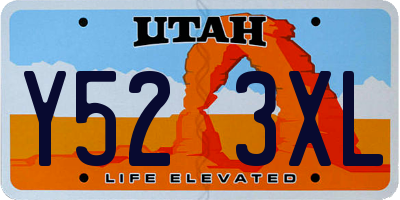 UT license plate Y523XL