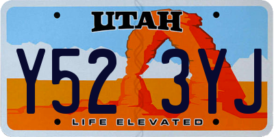 UT license plate Y523YJ