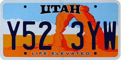 UT license plate Y523YW