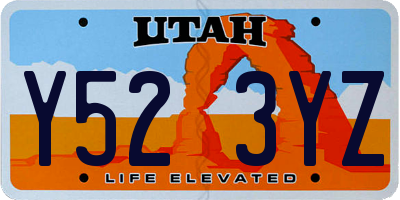 UT license plate Y523YZ