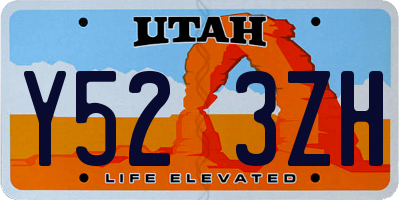 UT license plate Y523ZH