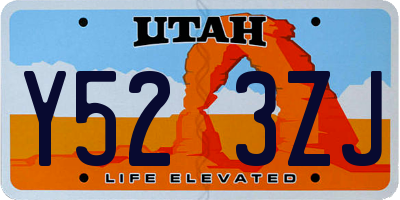 UT license plate Y523ZJ