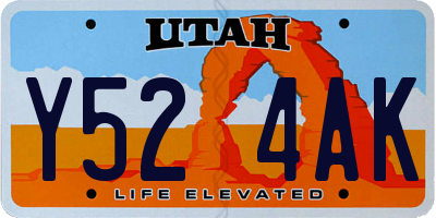 UT license plate Y524AK