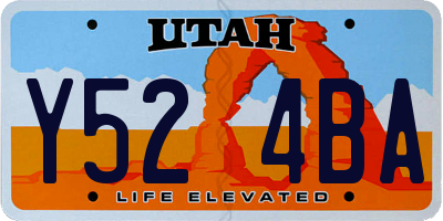 UT license plate Y524BA