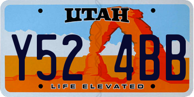UT license plate Y524BB