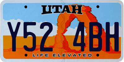 UT license plate Y524BH