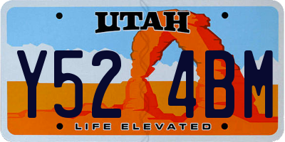 UT license plate Y524BM