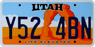 UT license plate Y524BN