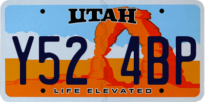UT license plate Y524BP