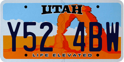 UT license plate Y524BW