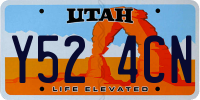 UT license plate Y524CN