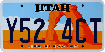 UT license plate Y524CT