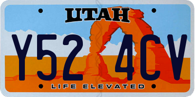 UT license plate Y524CV