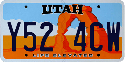 UT license plate Y524CW