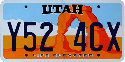 UT license plate Y524CX