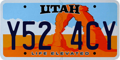 UT license plate Y524CY