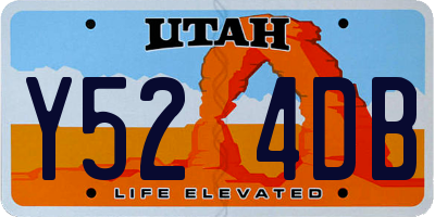 UT license plate Y524DB