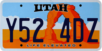 UT license plate Y524DZ