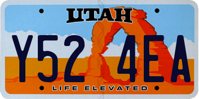 UT license plate Y524EA