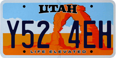 UT license plate Y524EH