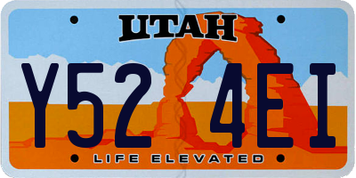 UT license plate Y524EI