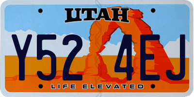 UT license plate Y524EJ