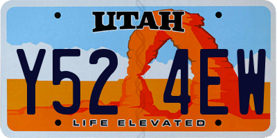UT license plate Y524EW