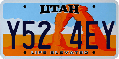 UT license plate Y524EY