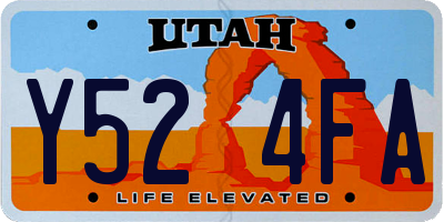 UT license plate Y524FA