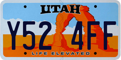 UT license plate Y524FF