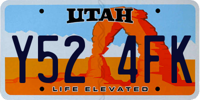 UT license plate Y524FK