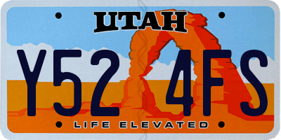 UT license plate Y524FS