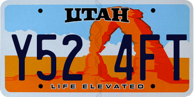 UT license plate Y524FT