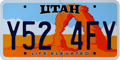 UT license plate Y524FY