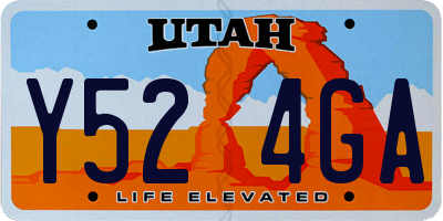 UT license plate Y524GA