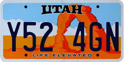 UT license plate Y524GN
