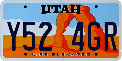 UT license plate Y524GR