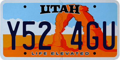 UT license plate Y524GU
