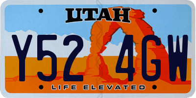 UT license plate Y524GW