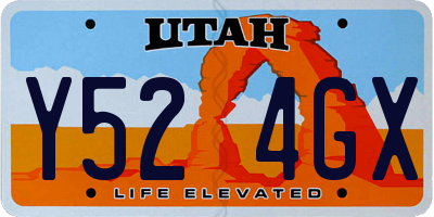 UT license plate Y524GX