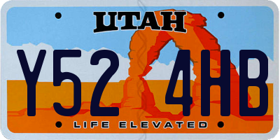 UT license plate Y524HB